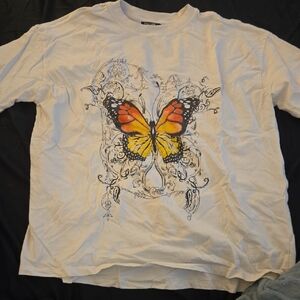 Butterfly Graphic T-Shirt - White